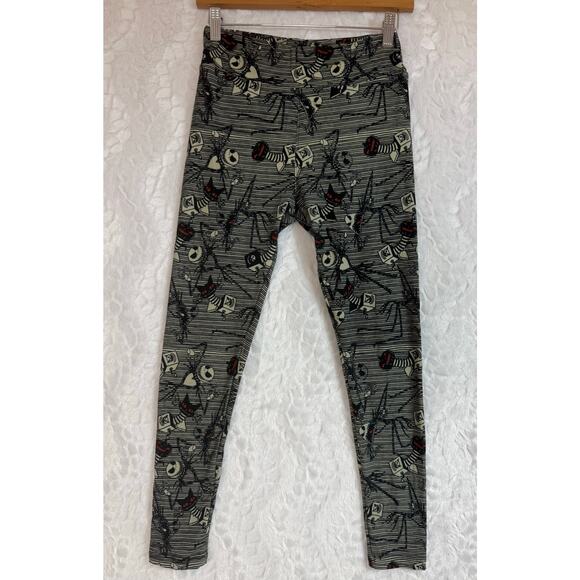 Lot of 2 Disney x LuLaRoe Nightmare Before Christmas Jack / Sally Leggings OSFM* - Picture 4 of 16